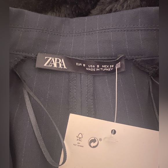 ZARA PINSTRIPE TRENCH DRESS SIZE S - Picture 8 of 11
